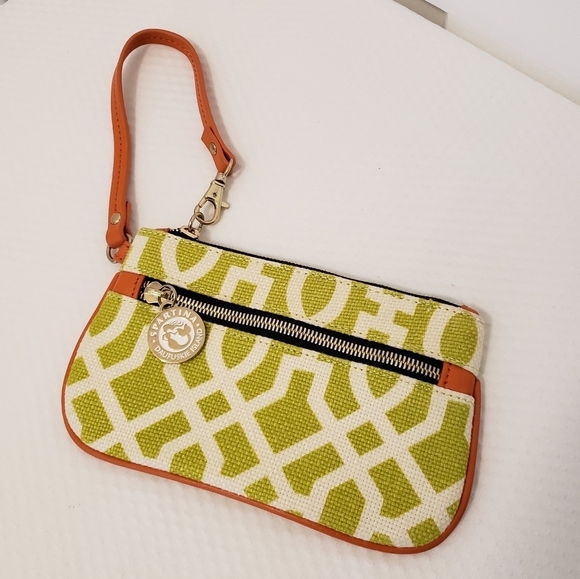 Spartina 449 Green and Orange Wristlet - Picture 1 of 6